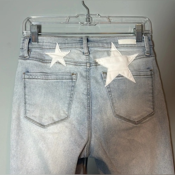 BLANK NYC Madison Crop High-Rise Straight In Too Deep Star Jeans 27 EUC - Picture 4 of 11